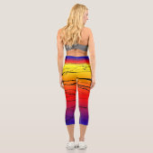 Leggings Capri Dégradé Abstrait (Verso)