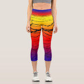 Leggings Capri Dégradé Abstrait (Recto)