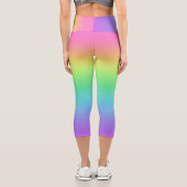 Leggings Capri Dégradé arc-en-ciel brillant (Verso)