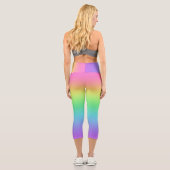 Leggings Capri Dégradé arc-en-ciel brillant (Verso)