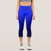 Leggings Capri Dégradé de l'Ombre bleu de la marine (Recto)
