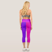 Leggings Capri Dégradé rose néon et violet (Verso)