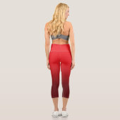 Leggings Capri Dégradé rouge bourguignon moderne (Verso)