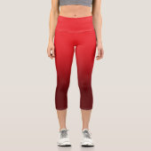 Leggings Capri Dégradé rouge bourguignon moderne (Recto)