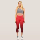 Leggings Capri Dégradé rouge bourguignon moderne (Recto)