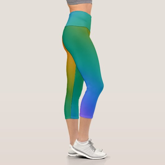 Leggings Capri dégradé tons de bijoux (Droite)