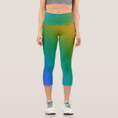 Leggings Capri dégradé tons de bijoux (Recto)