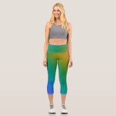Leggings Capri dégradé tons de bijoux (Recto)