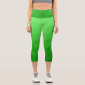 Leggings Capri Dégradé vert clair géométrie motif maille Monogram (Recto)