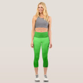 Leggings Capri Dégradé vert clair géométrie motif maille Monogram (Recto)