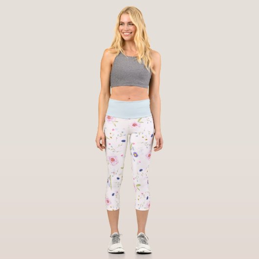 Leggings Capri Délicat floral (Recto)