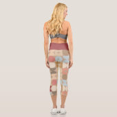 Leggings Capri Demi-cercles Abstraits Mod Op Fusion Art Motif (Verso)