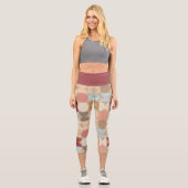 Leggings Capri Demi-cercles Abstraits Mod Op Fusion Art Motif (Recto)