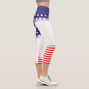 Leggings Capri Demi-teintes Stars and Stripes