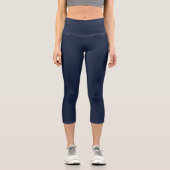Leggings Capri Denim uni couleur unie (Recto)