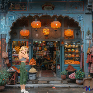 Leggings Capri Denim vert à la mode avec texte et logo personnali