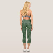 Leggings Capri Denim vert à la mode avec texte et logo personnali (Verso)