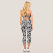 Leggings Capri Dentelle blanche en noir (Verso)
