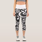 Leggings Capri Dentelle noire et blanche (Recto)