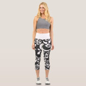 Leggings Capri Dentelle noire et blanche (Recto)