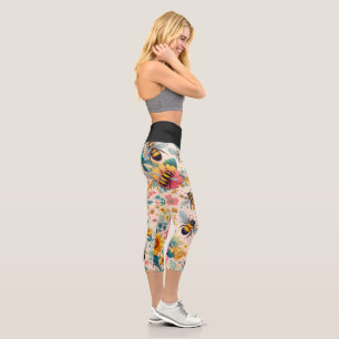 Leggings Capri Des fleurs effervescentes