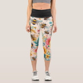 Leggings Capri Des fleurs effervescentes (Recto)