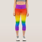 Leggings Capri Des Parties scintillant Arc-En-Ciel Chic Frappe (Recto)