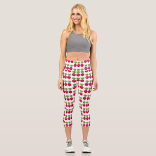 Leggings Capri Des radis mignons chantant des légumes de dessin a