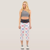 Leggings Capri Dés RPG | Imaginaire patriotique Tablette Retro Ga (Recto)