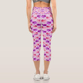 Leggings Capri Des tas de coeurs (Verso)