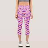 Leggings Capri Des tas de coeurs (Recto)