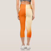 Leggings Capri Design abstrait circulaire couleur orange crémeuse (Verso)