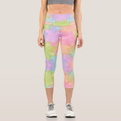 Leggings Capri Design arc-en-ciel multicolore (Recto)