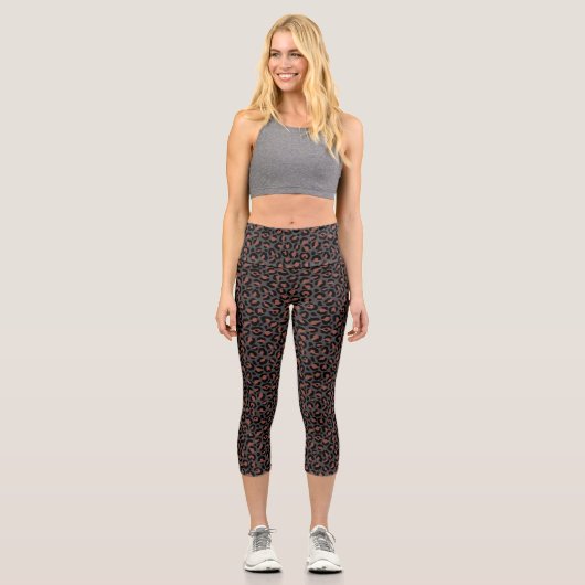 Leggings Capri Design classique série Leopard 2 (Recto)