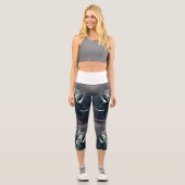 Leggings Capri Design crâne en noir (Recto)