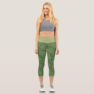 Leggings Capri Design d'art Abstrait avec look indien ou sari