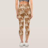 Leggings Capri Design d'art tribal des éléphants (Verso)
