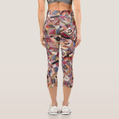 Leggings Capri Design de courtepointe fou (Verso)