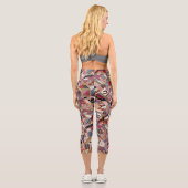 Leggings Capri Design de courtepointe fou (Verso)