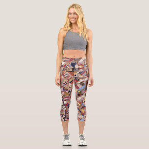 Leggings Capri Design de courtepointe fou