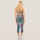 Leggings Capri Design de décoration de maison abstraite multicolo (Verso)