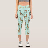 Leggings Capri Design élégant de la Giraffe (Recto)