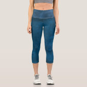 Leggings Capri Design en cuir bleu (Recto)
