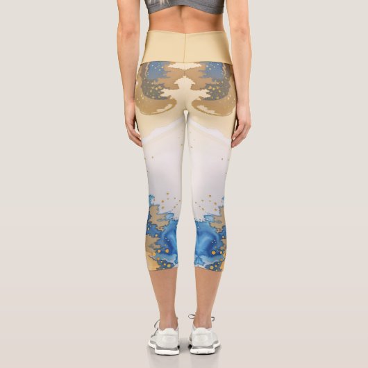 Leggings Capri Design en marbre (Verso)