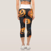 Leggings Capri Design fun citrouilles Halloween 🎃 ambiance festi (Verso)