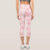 Leggings Capri Design Motif élégant en fleur de cerisier (Verso)