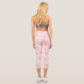 Leggings Capri Design Motif élégant en fleur de cerisier (Verso)