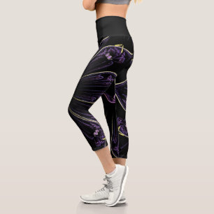 Leggings Capri Design noir Zazzle_Growshop.