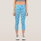 Leggings Capri Design rose opulent dans le turquoise (Recto)