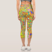 Leggings Capri design sari d'art Abstrait (Verso)